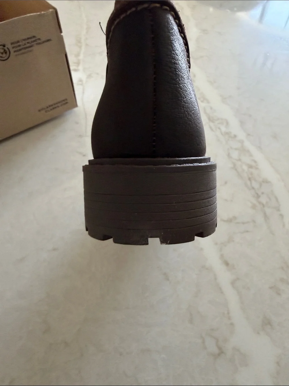 Clarks Two-Tone Dark Brown and Chestnut leather riding boot.  Opal Glow Boot
